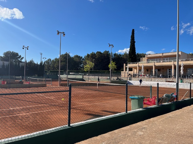 Another view of the tennis courts.